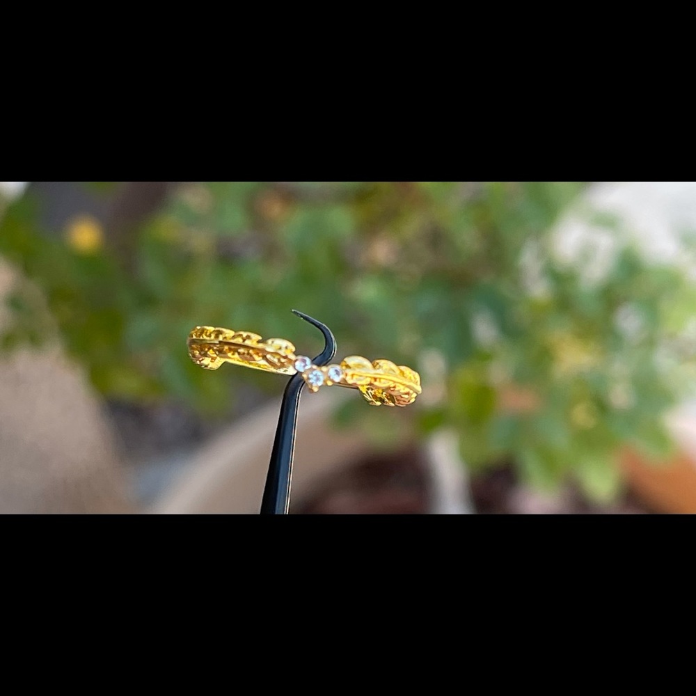 14k Gold plated CZ Ring - Size 7 - Picture 13 of 16
